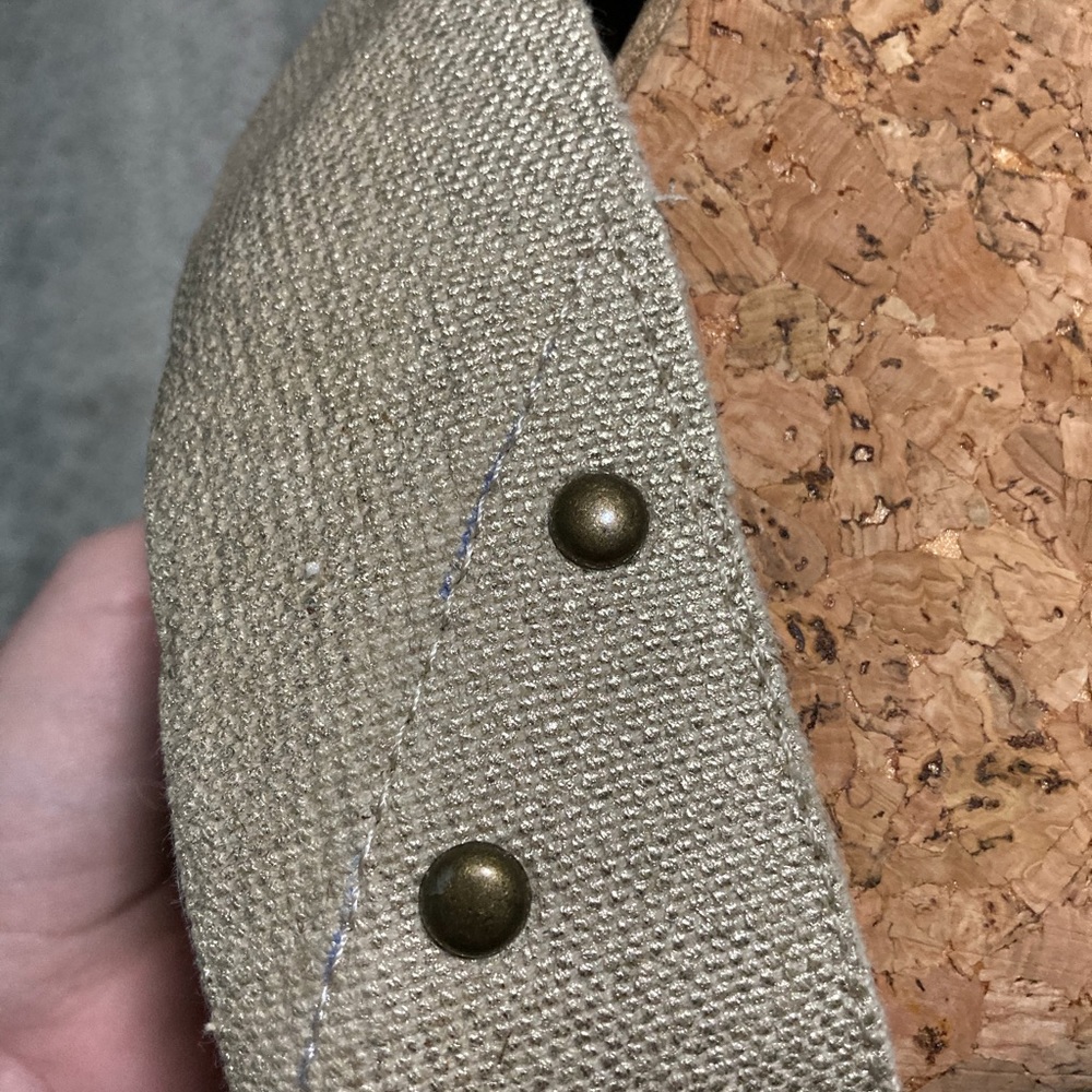 Gold Cork Wedge Sandals - Picture 10 of 10